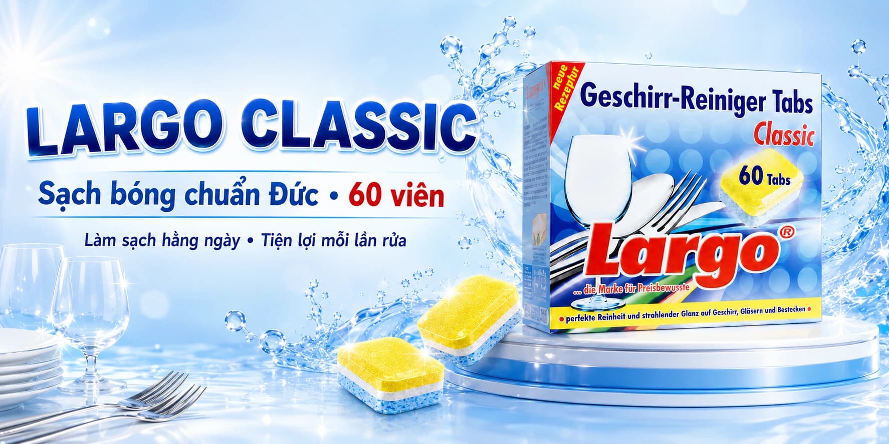 Viên rửa Classic LARGO 60 viên