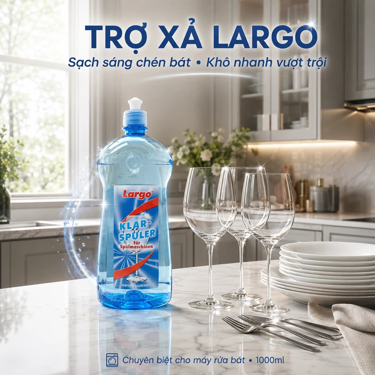 Nước làm bóng chén bát Largo 1000ml — ảnh 1